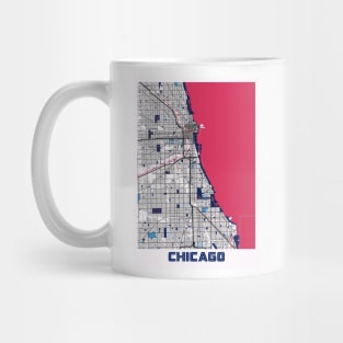 Chicago - Illinois MilkTea City Map Mug